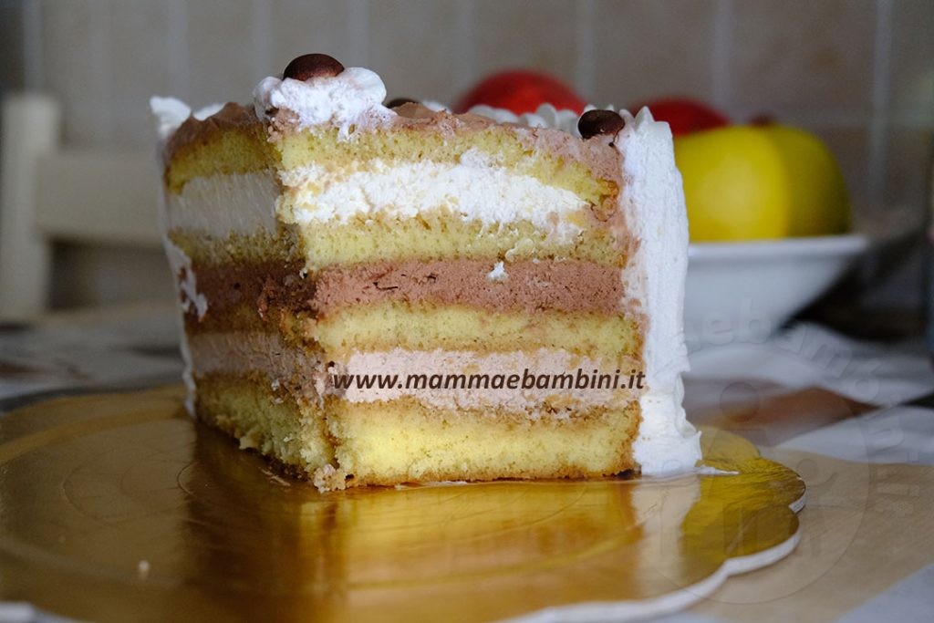 Torta al mascarpone tre strati dettaglio