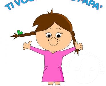 bambina abbraccio TVB papa