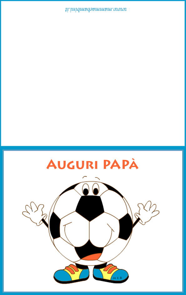 Biglietto auguri per papà con pallone 1 biglietto papa 1
