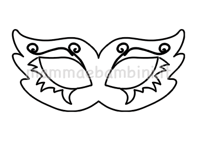 Maschera occhi di gatto da colorare 1 Decorazioni con maschere per Carnevale