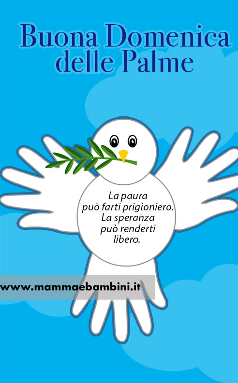 Cartoline con frasi per Domenica delle Palme 4 frase speranza paure