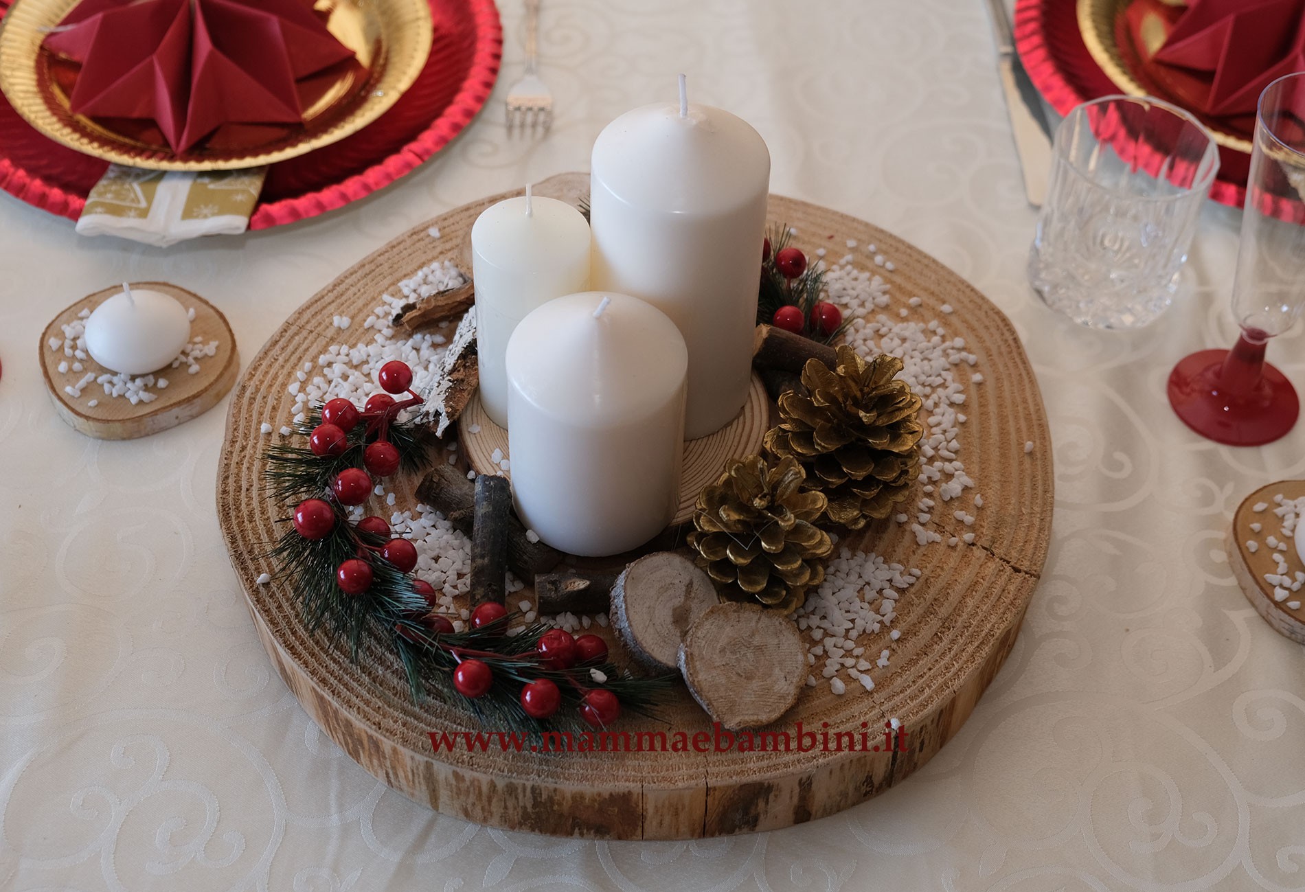 Idee Per Centrotavola Di Natale Centrotavola natalizio stile rustico - Mamma e Bambini