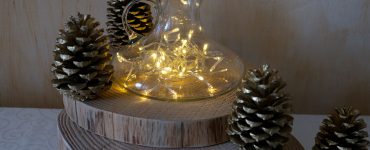 decorazioni natalizie tronchi centrotavola