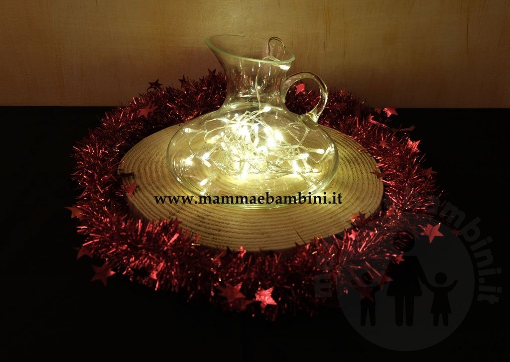 Centrotavola vaso in vetro con luci 2 centrotsvola con vaso in vetro e luci 00