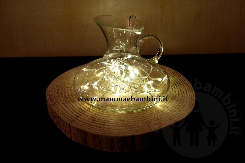 Centrotavola vaso in vetro con luci 3 centrotsvola con vaso in vetro e luci