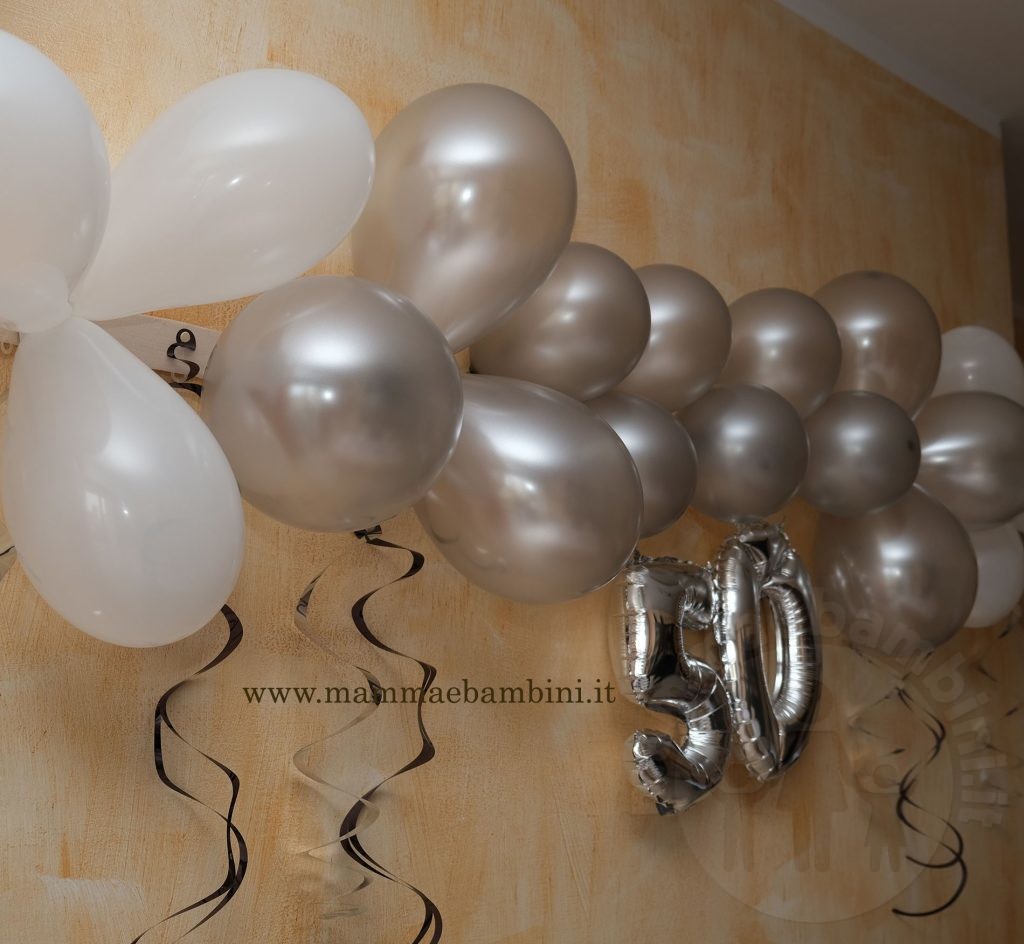 Decorazioni con palloncini 50 anni 3 composizione palloncini feste compleanno
