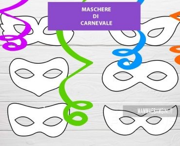 disegni maschere carnevale