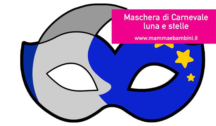 Maschera luna stelle per Carnevale 1 maschera carnevale luna