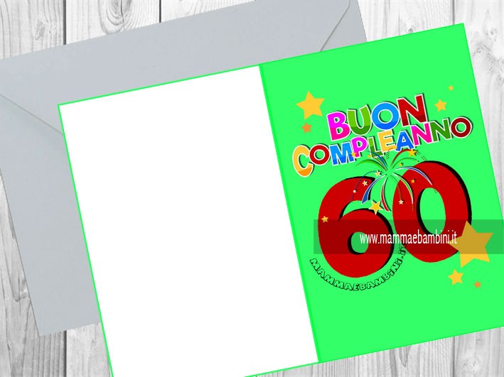 Biglietto Compleanno 60 anni