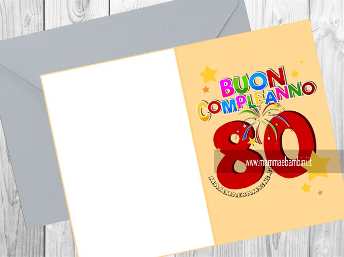 Biglietto Compleanno 80 anni