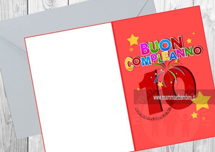 Stuff4 Biglietto di auguri 10° copleanno ragazze e ragazzi elegante ed elegante biglietto di