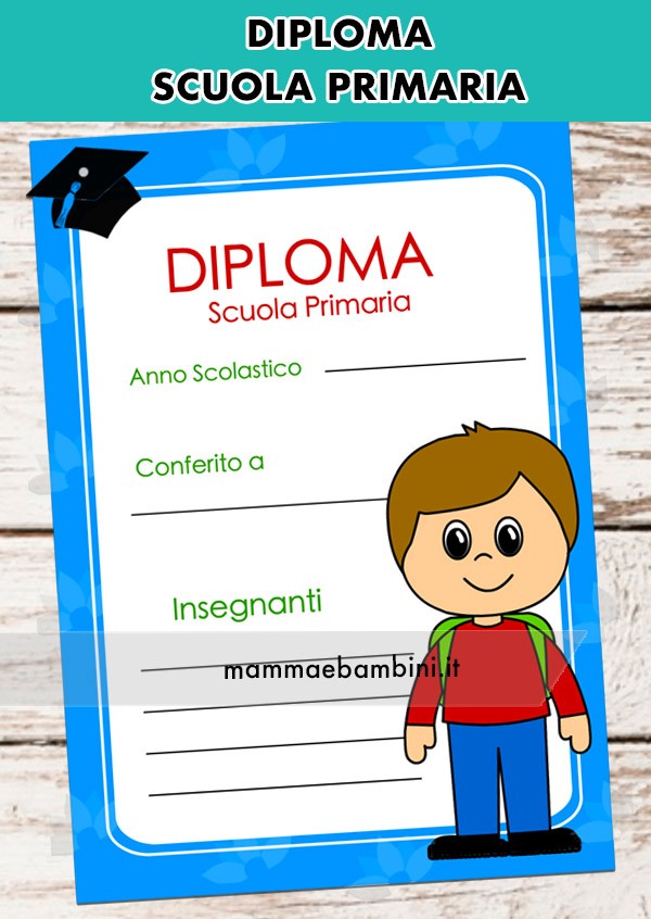 Disegno diploma per scuola primaria 1 Diploma scuola primaria bo