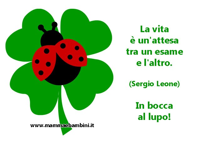 Cartoline per auguri esami 1 frase esame