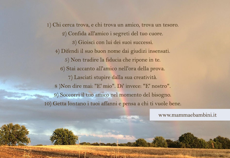 10 Consigli per una vera amicizia 2 testo sullamicizia