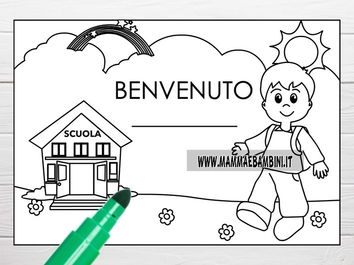 Accoglienza scuola disegni da colorare 1 benvenuto accoglienza bambino
