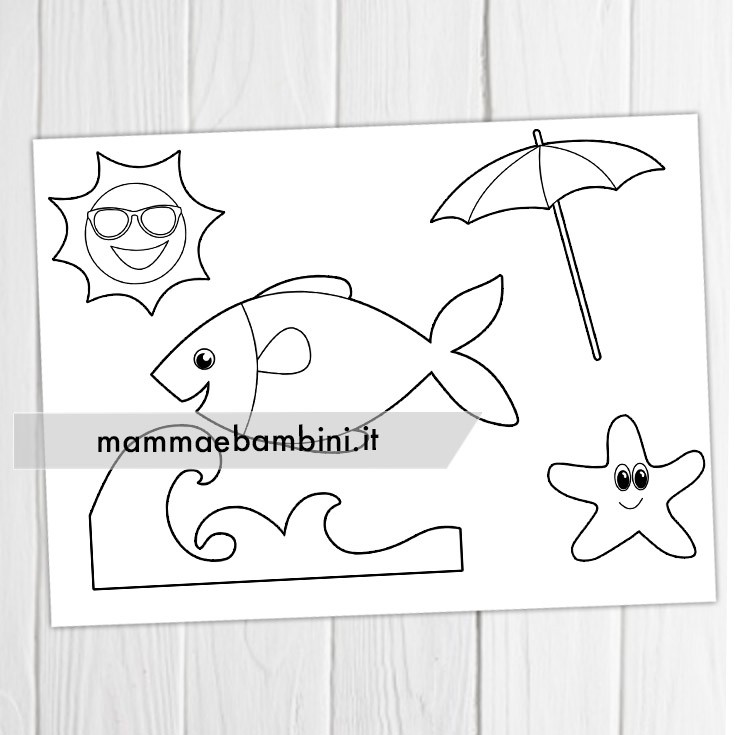 Disegni da colorare per l'estate 1 disegni estate