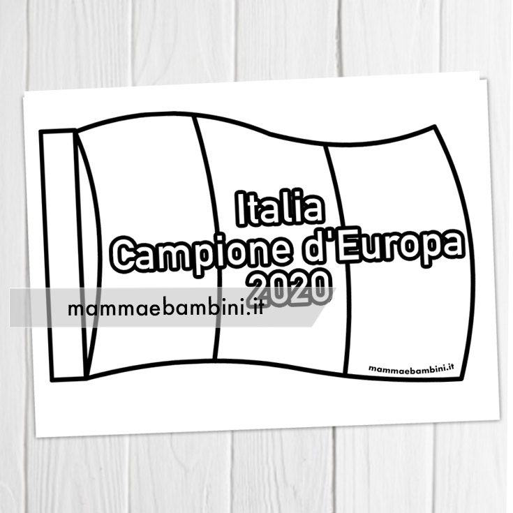 Bandiera con scritta Italia Campione d'Europa 2020 1 italia campione europa