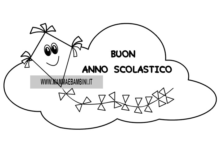 Aquilone disegno da colorare per scuola 1 nuvola aquilone