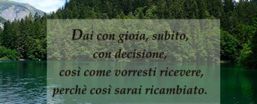 frase dare con gioia