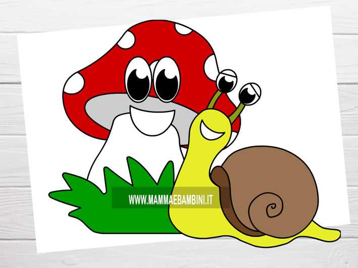 Disegni fungo lumaca per decorare l'autunno 1 fungo lumaca