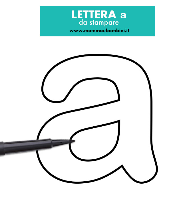 Lettera A stampatello minuscolo da colorare 1 lettera a minuscola