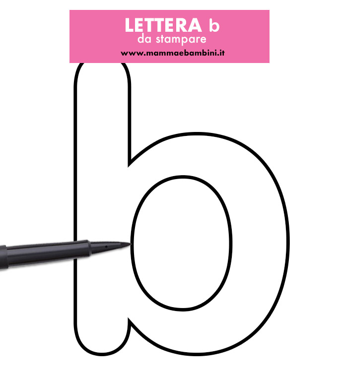 Lettera B stampatello minuscolo 1 lettera b minuscola