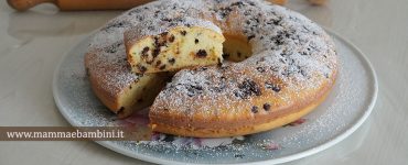 torta allo yogurt con gocce cioccolato