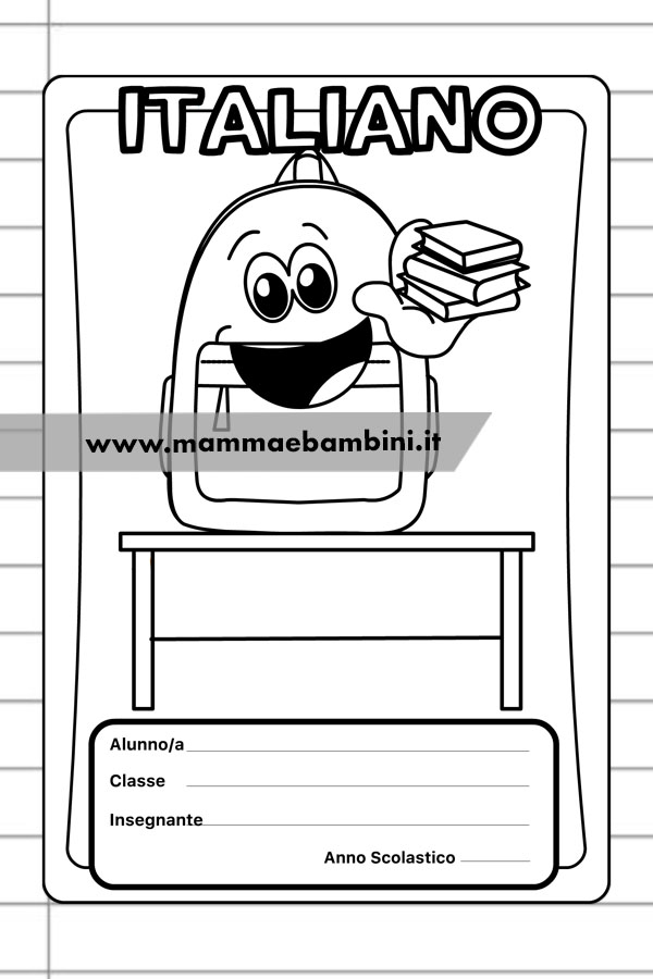 Copertine per bambini da colorare 1 copertina italiano zaino2