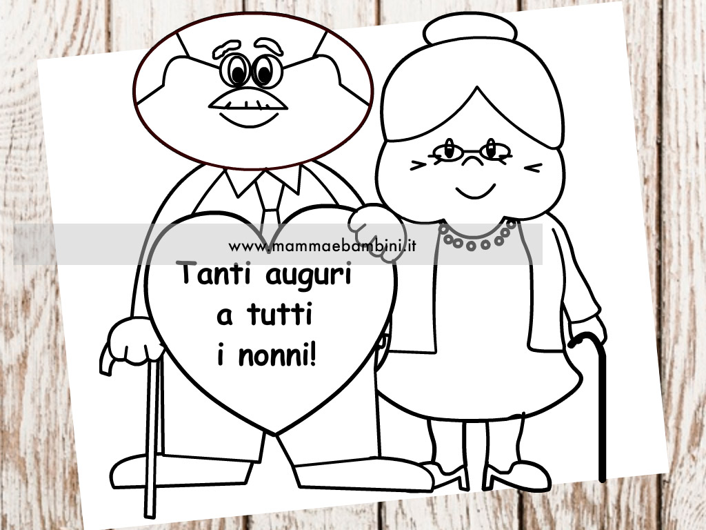 Disegno per Festa dei Nonni da colorare 1 disegno festa nonni
