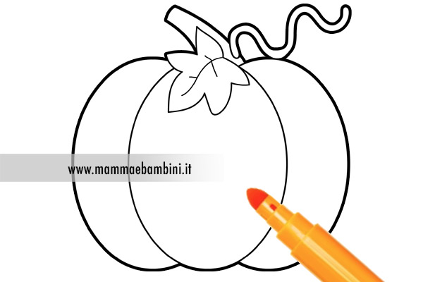 Disegno zucca da colorare 1 disegno zucca
