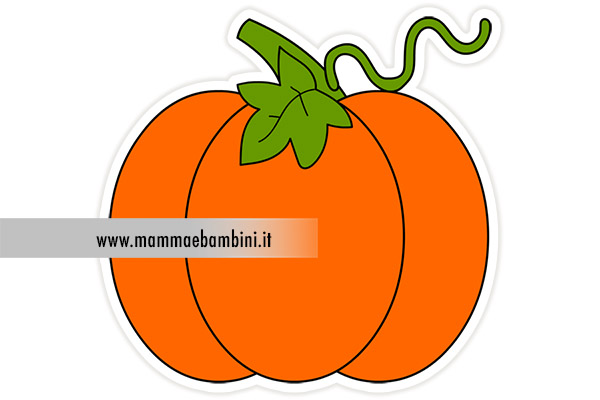 Disegno frutta autunnale: zucca 1 zucca grande