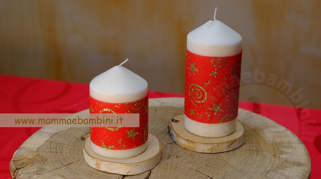 CANDELE decorate con nastri