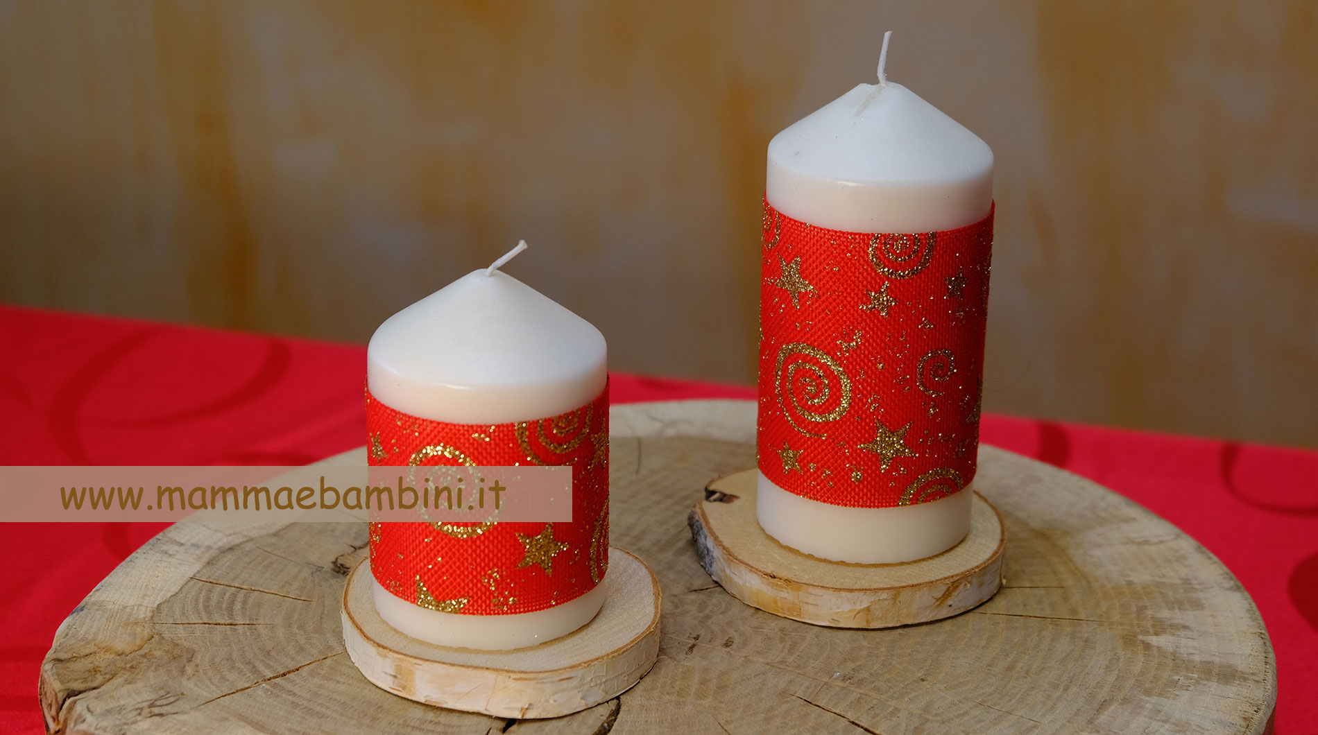 Come rivestire le candele per Natale - Mamma e Bambini