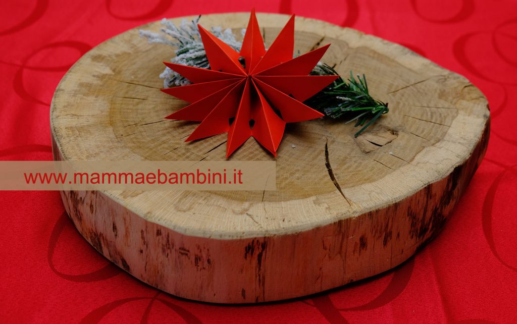 Decorazione natalizia stella di carta 1 STELLA DI NATALE CARTA
