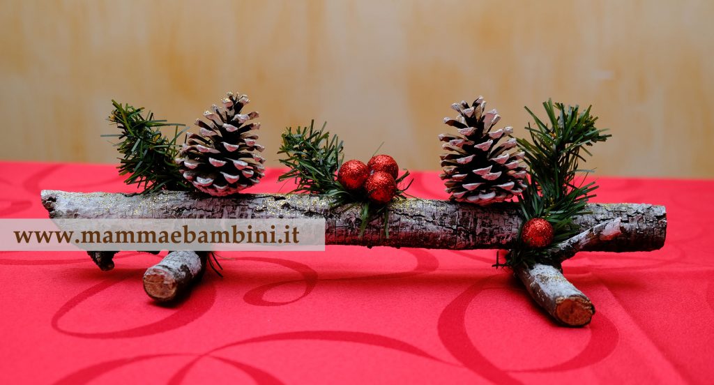 Lavoretti natalizi con rami e pigne 2 addobbi natale rami secchi pigne