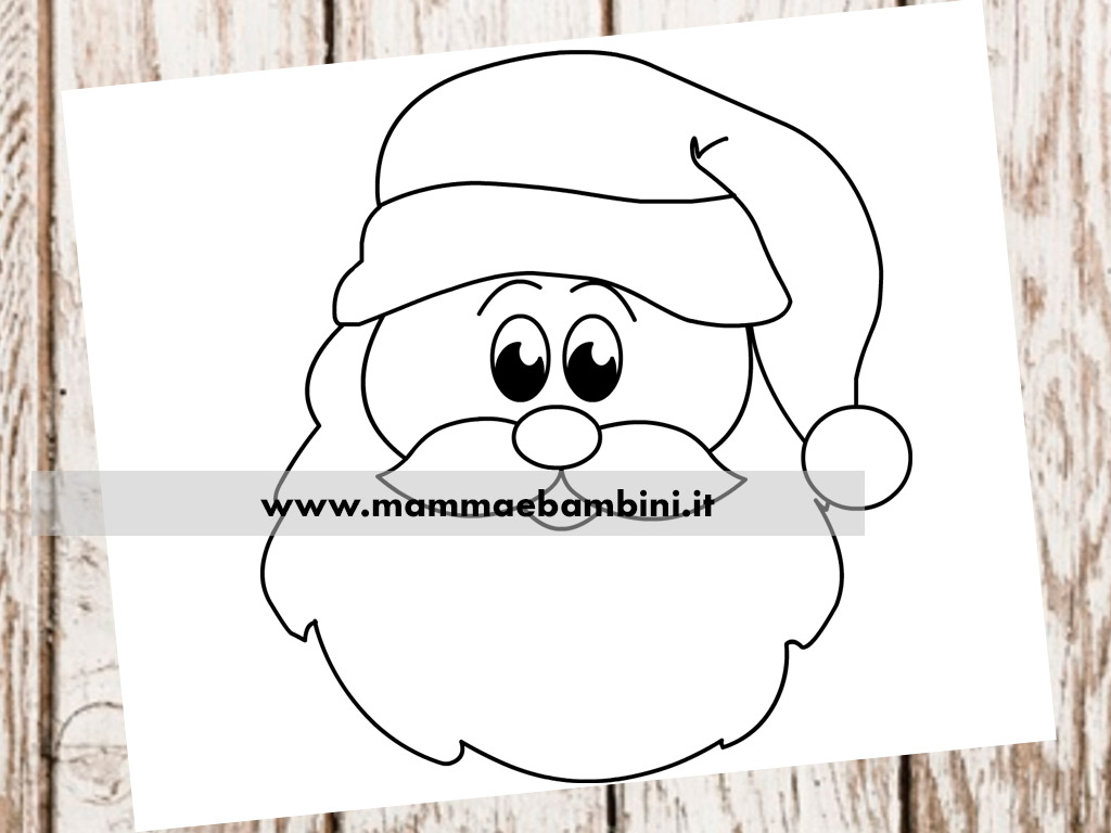 Disegni Babbo Natale da colorare 1 babbo natale disegno