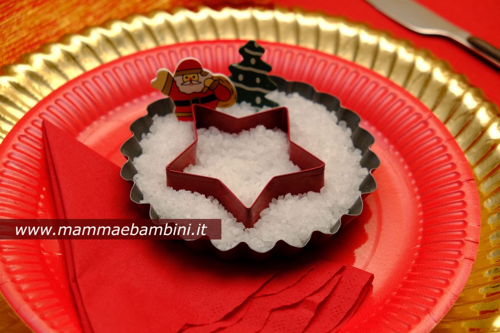 Apparecchiare a Natale con fantasia e .... formine per dolci! 1 composizione piatti natale