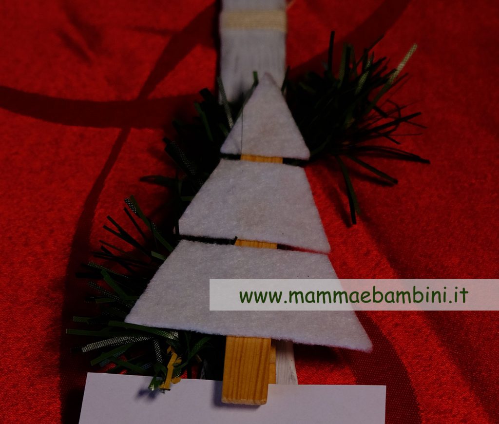 Lavoretto Natale con mestolo di legno 4 decorazioni natalizie molletta panni
