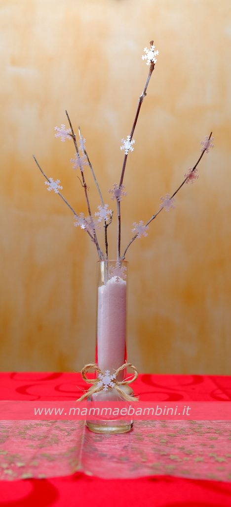 Addobbi per Natale con fiocchi di neve 5 natale bicchiere decorato