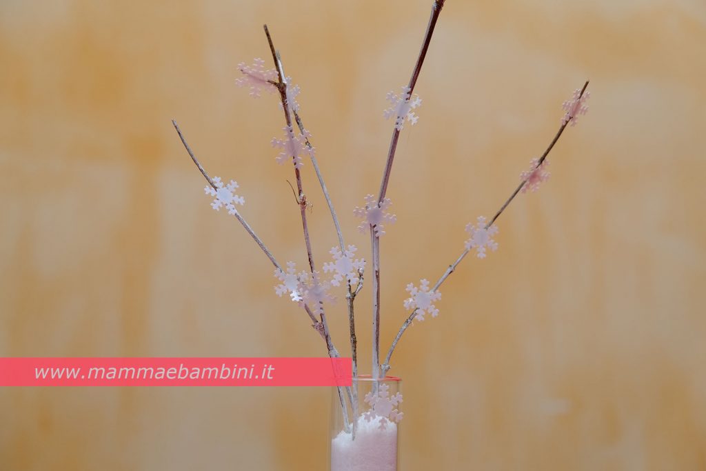 Addobbi per Natale con fiocchi di neve 2 natale rami fiocchi neve