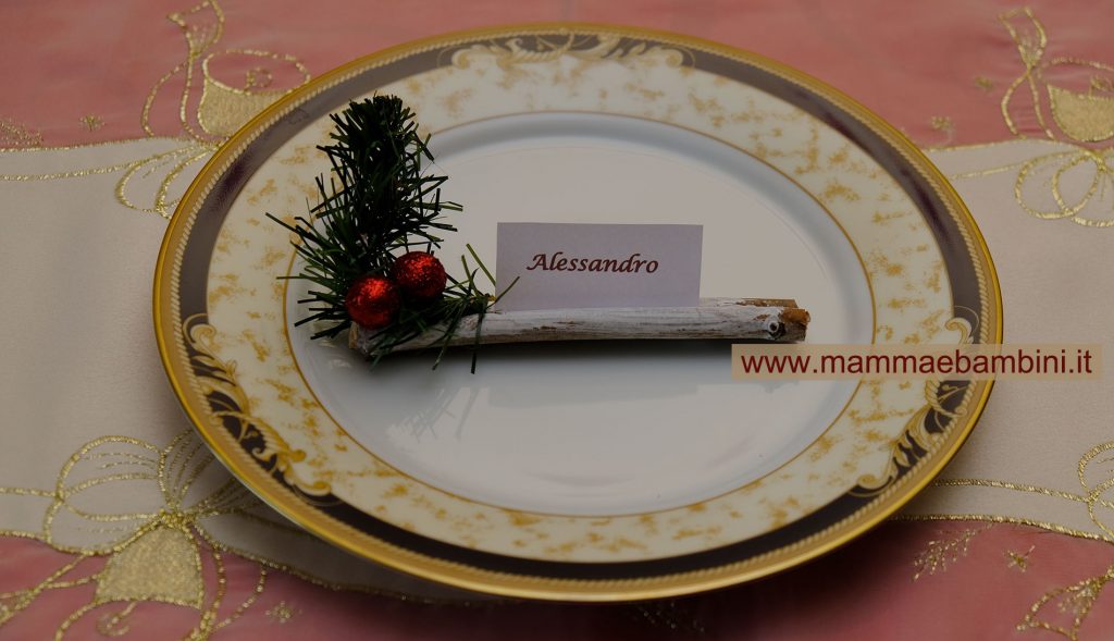 Segnaposto natalizio con rametti 3 segnaposto fai da te natale