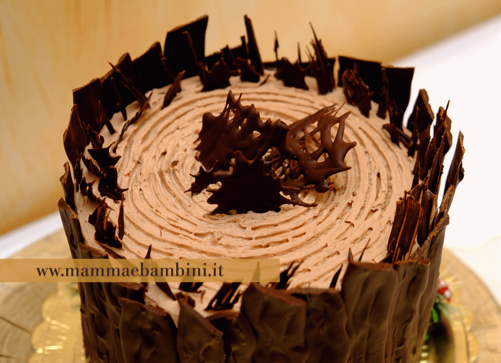 Torta al cioccolato effetto corteccia albero 2 TORTA effetto corteccia