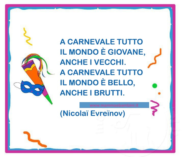 frase carnevale cartolina