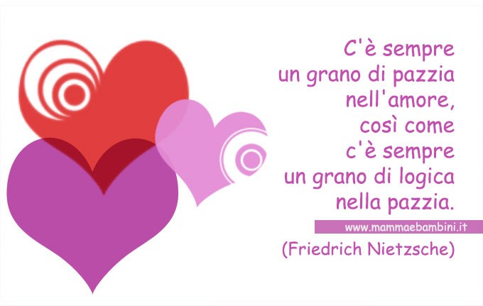 3 Cartoline con frasi sull'amore 1 frase amore pazzia