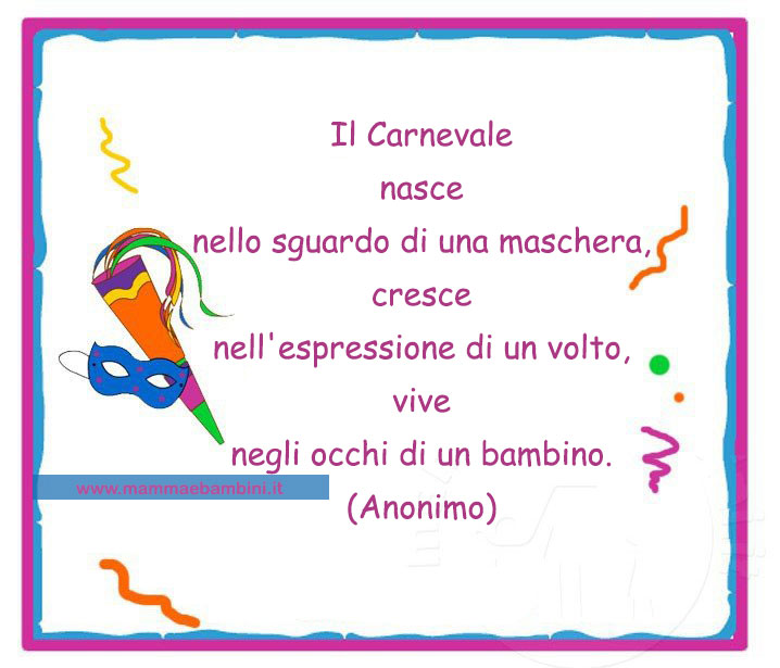 frase carnevale bambini