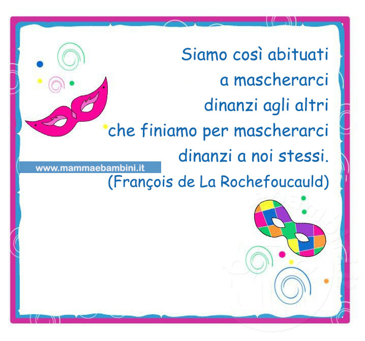 Nuove cartoline con frasi sul Carnevale 2 frase maschere 1