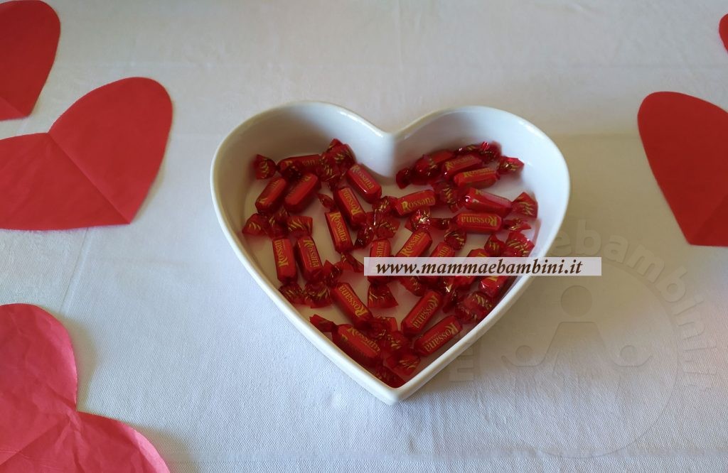 San Valentino centrotavola con stampo dolci 1 stampo cuore caramelle centrotavola