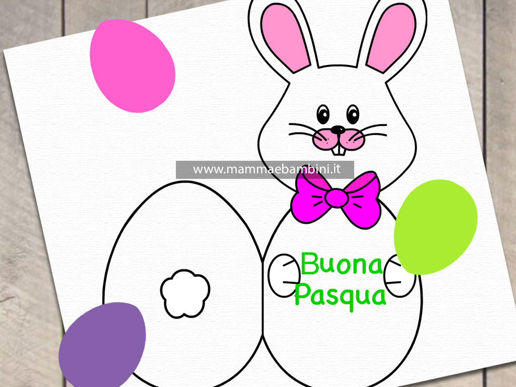 biglietto pasqua coniglio