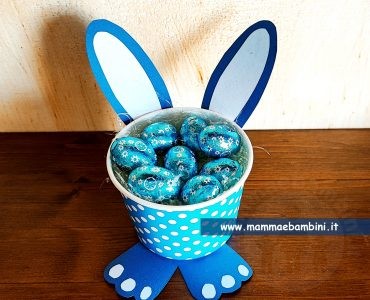 lavoretto cestino coniglio