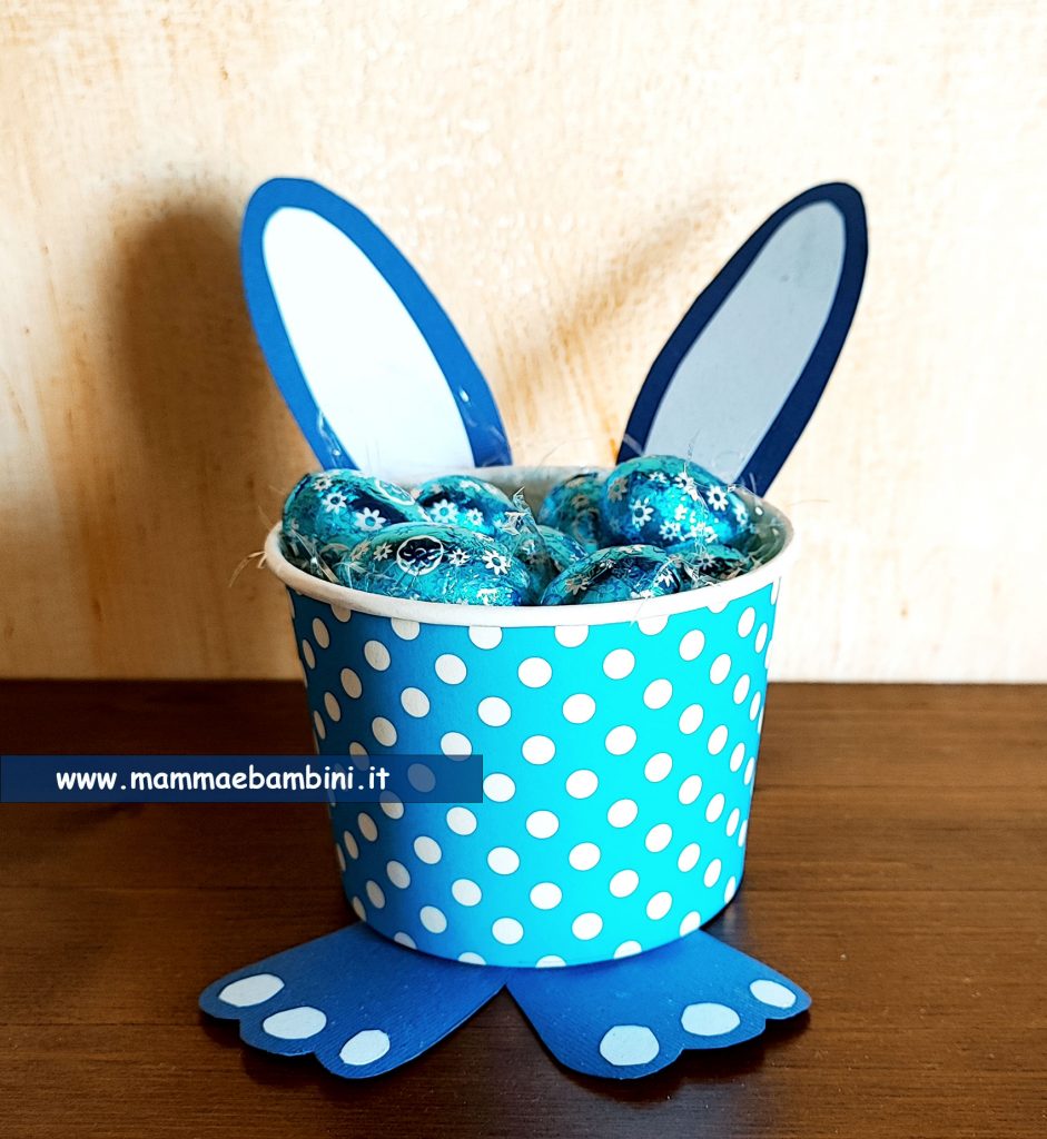 Lavoretto cestino Pasqua con coppetta gelato 3 lavoretto cestino pasqua